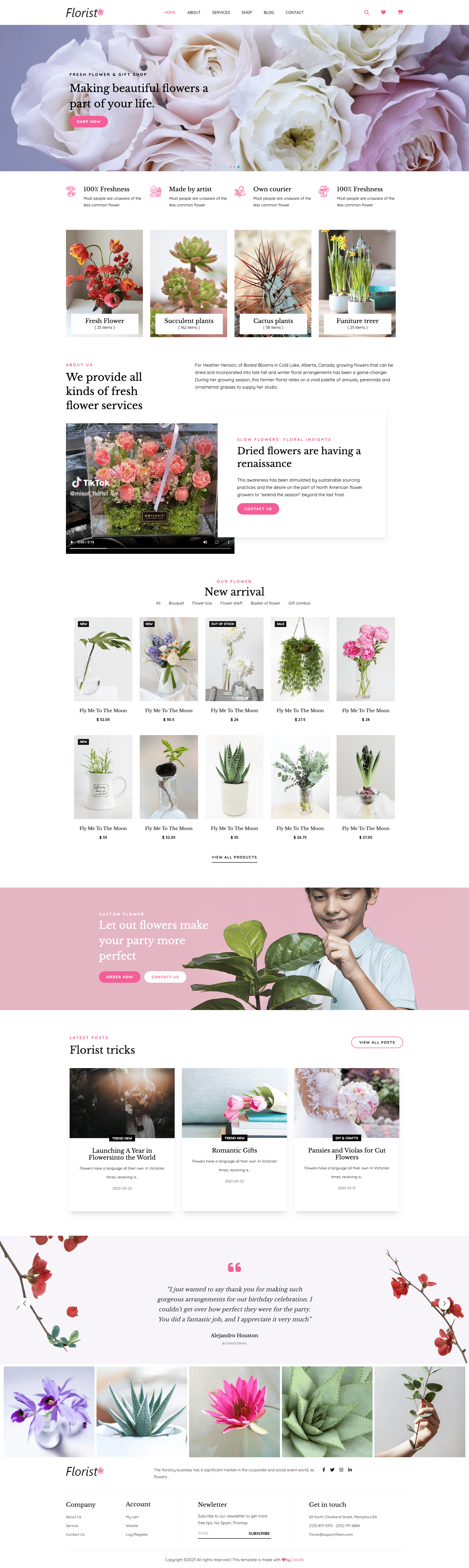 Florist - Flower Shop Website